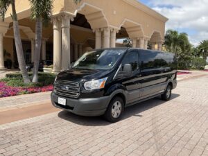 Our 14-Pax Van at the Ritz Carlton in Orlando FL